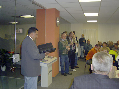 Uwe Hammer bei seiner Ansprache